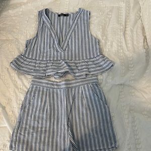 Two piece ruffle top set